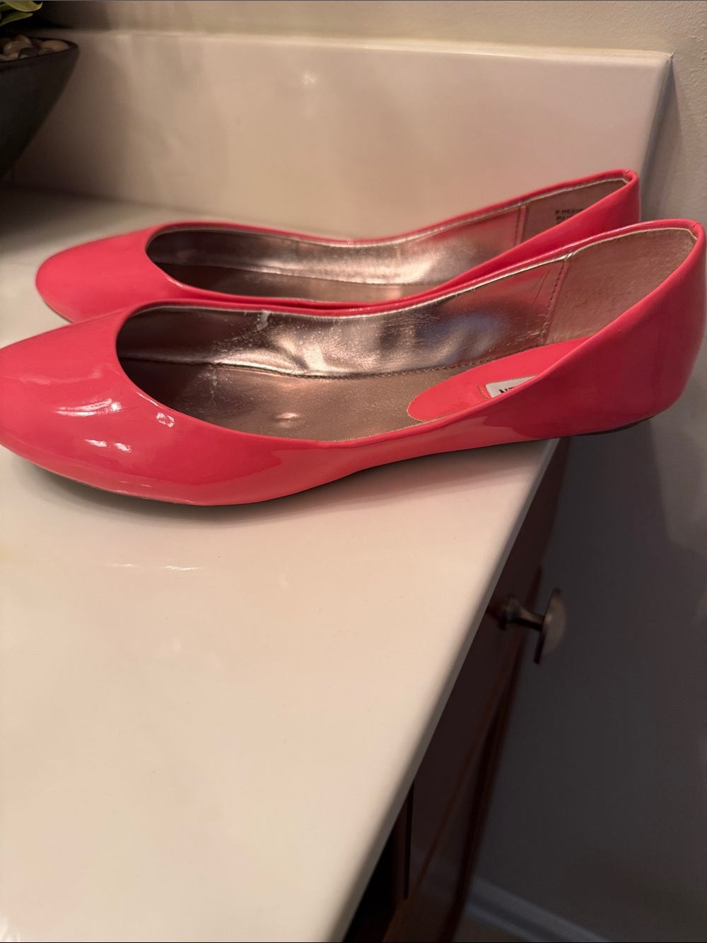 Steve Madden Coral Patent Round-Toe Ballet Flats